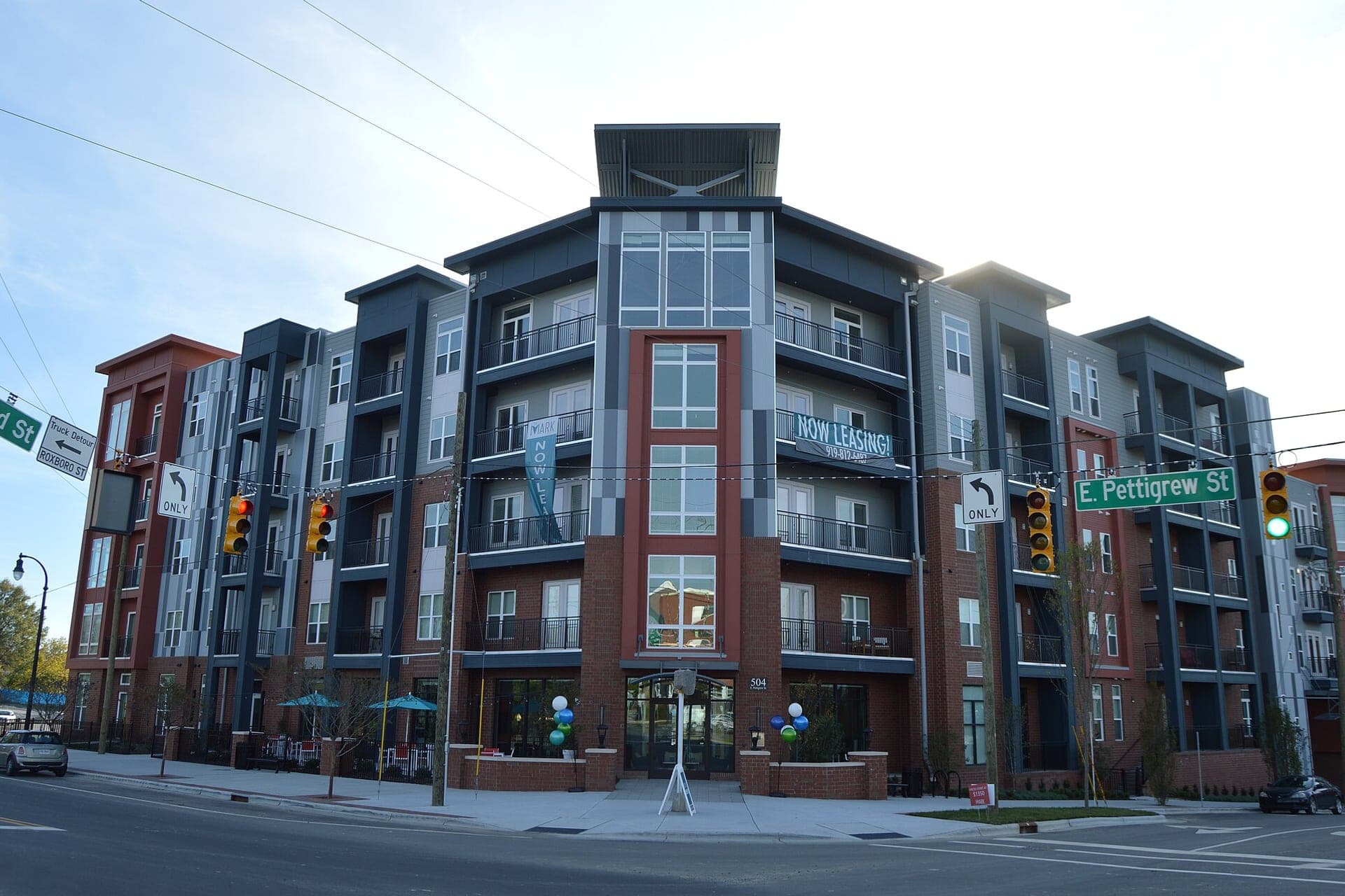 Mid-rise residential street