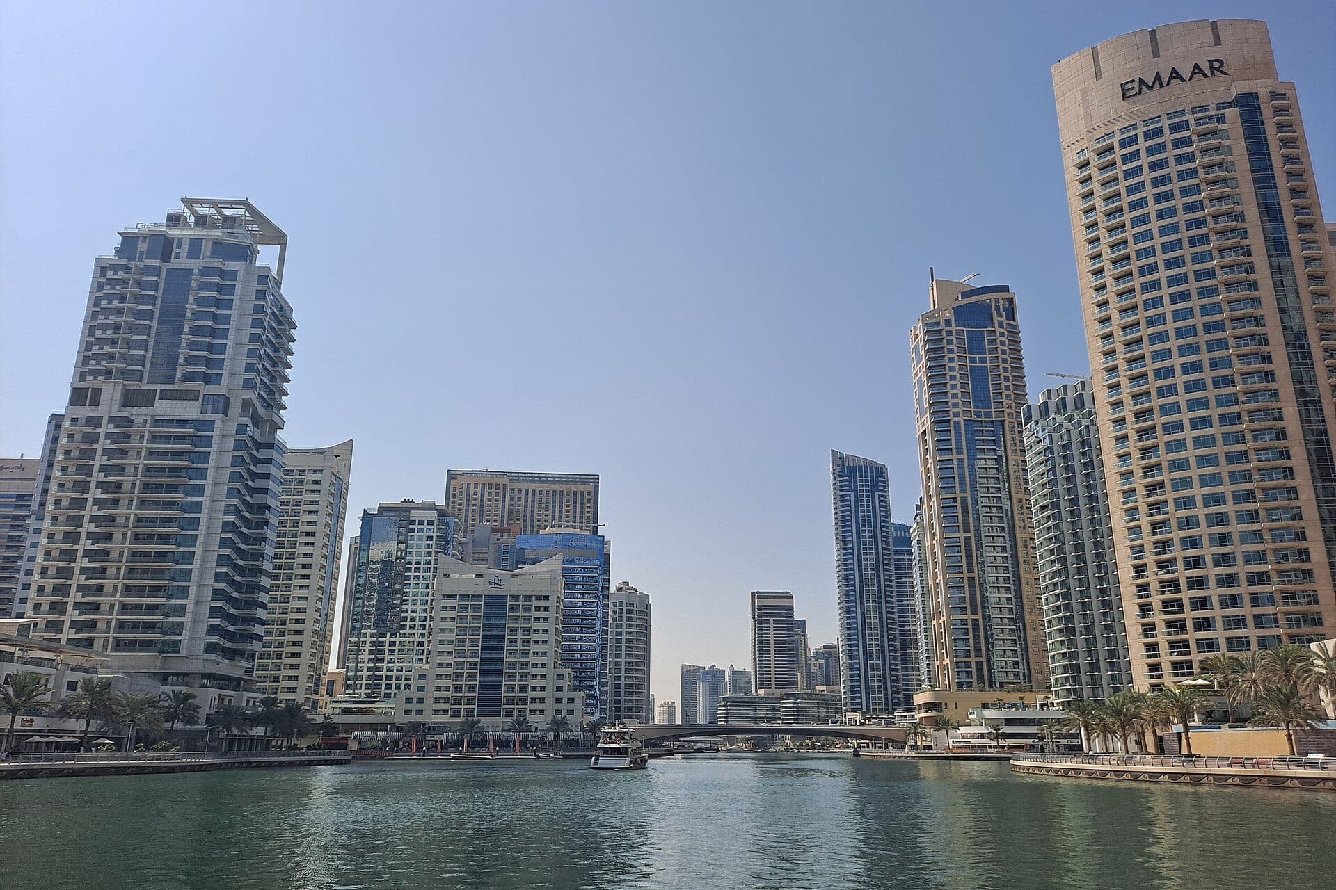 Towers around a lake